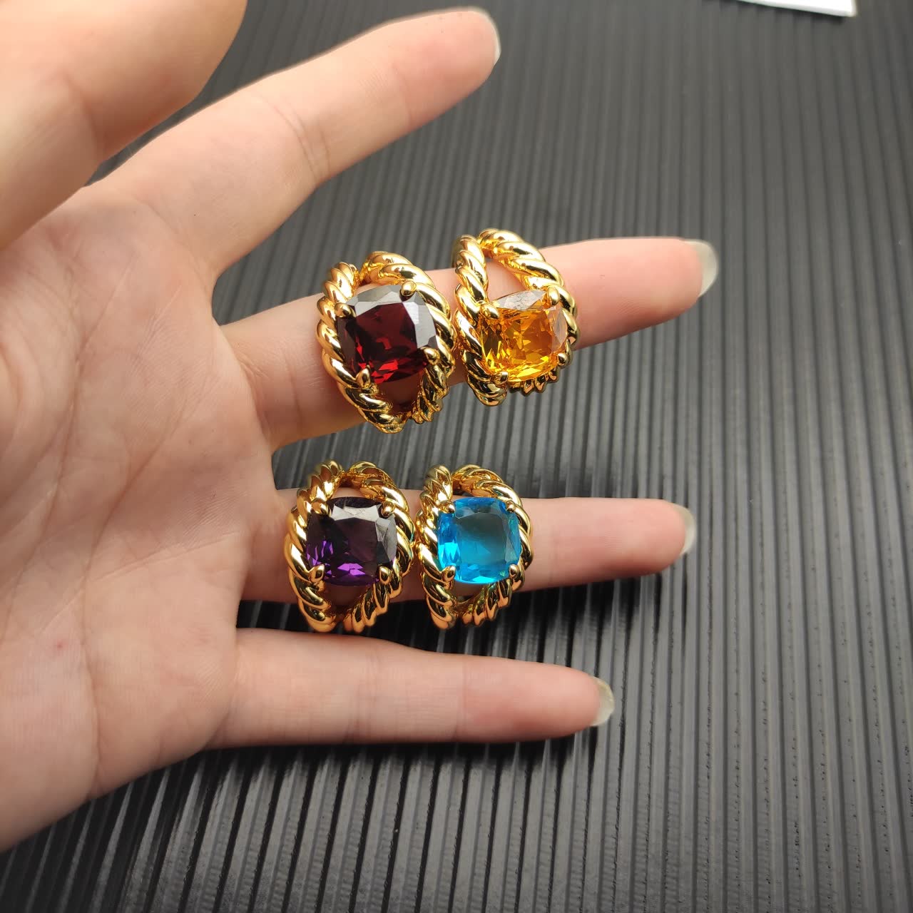 David Yurman Gold Citrine Ring